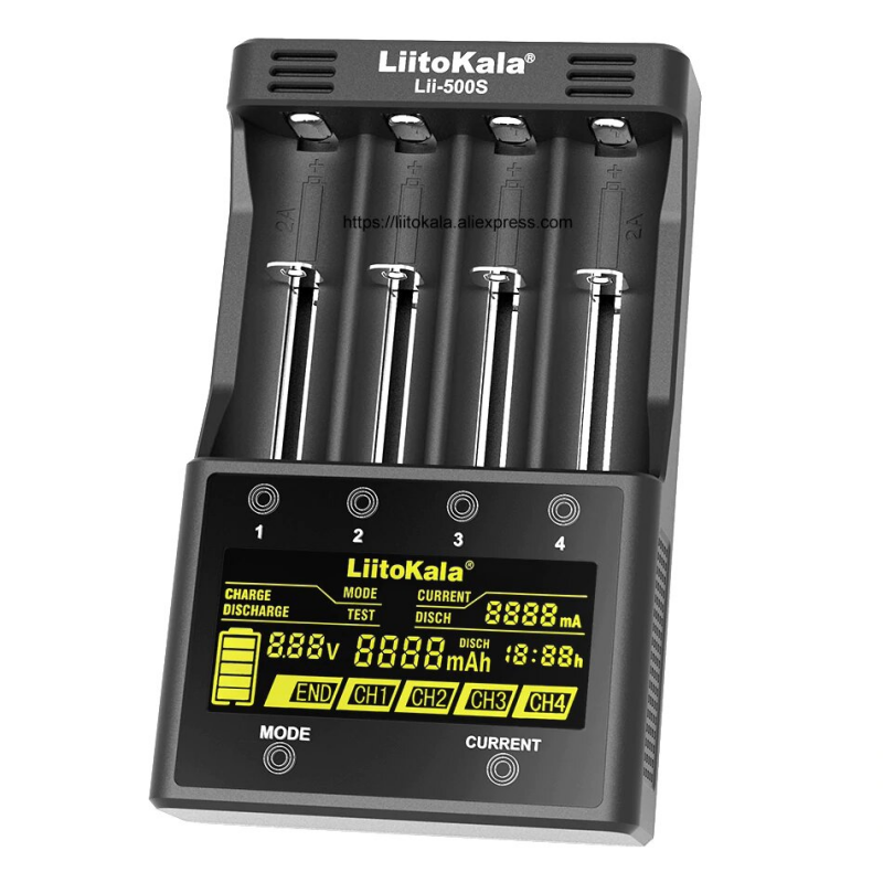 Chargeur pour batterie lithium 18650 500 mAh Piles lithium de char